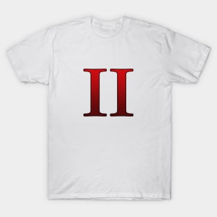 Red Roman Numeral 2 II T-Shirt